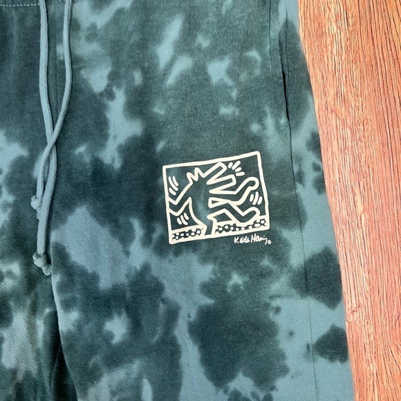 Men's Green Tie-Dye Joggers - Picture 2 of 4